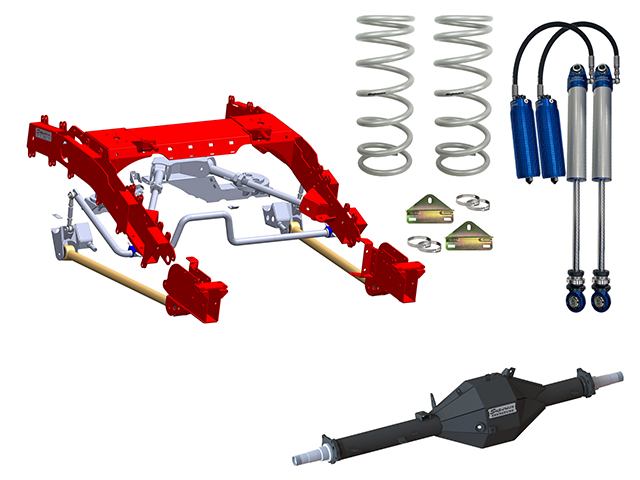 Superior Bolt in Coil Conversion VSB14 Street Legal 2 Inch (50mm) Lift Kit with Track Corrected Chromoly Diamond Diff Housing w/2.5 Remote Reservoir Shocks (Rear Only) Suitable For Toyota LandCruiser 79 Series (VSC Models) - SUP-RR25-79VCBW-TCDD2ROKIT